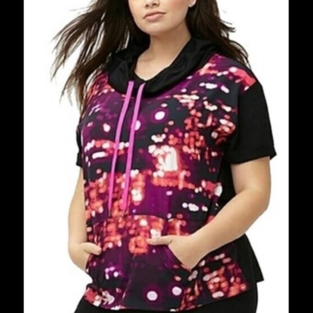 Livi Active cowl neck graphic drawstring  sweatshirt